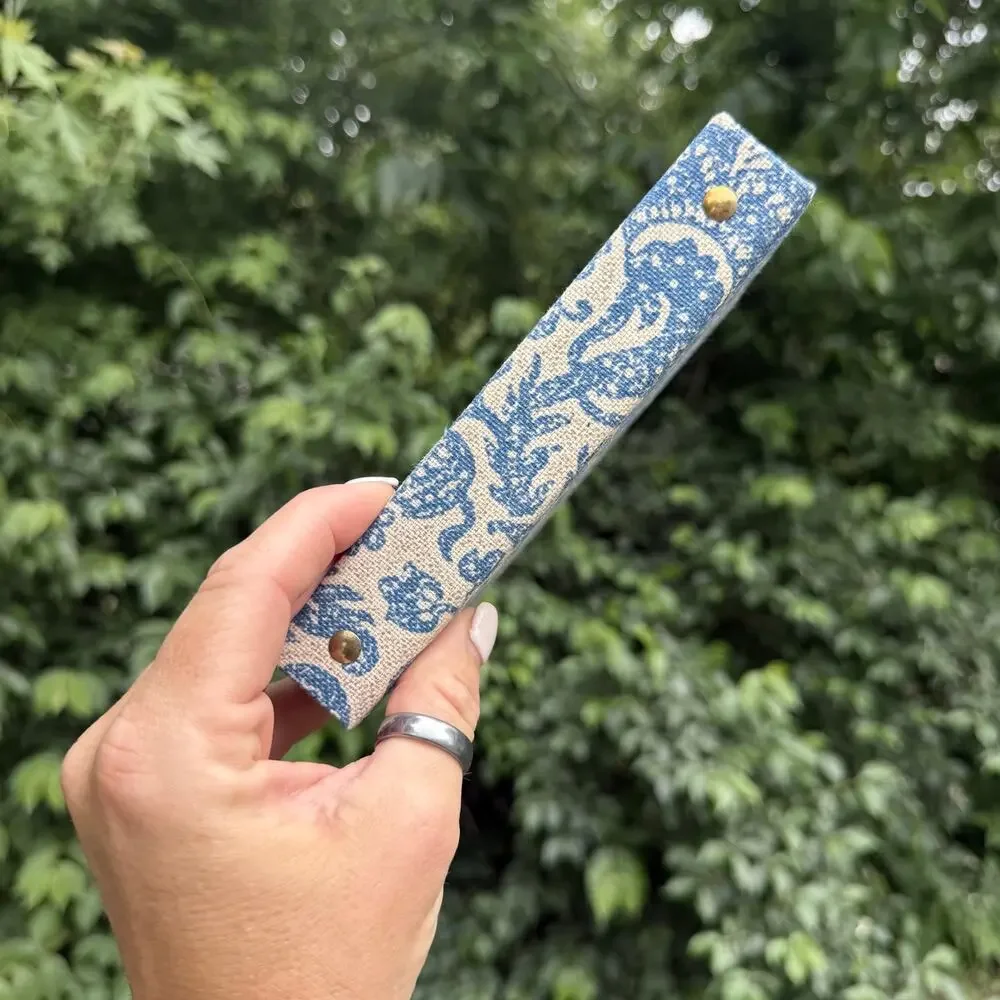 Vintage Hallmark Blue White Damask Paisley Victorian Design Address Book UNUSED